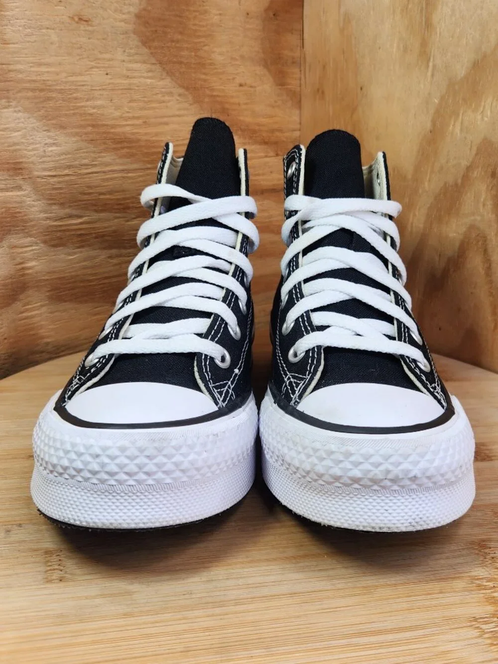 Converse Chuck Taylor All Star Lift Platform Canvas Sneakers Girls Kids Size 3.5
